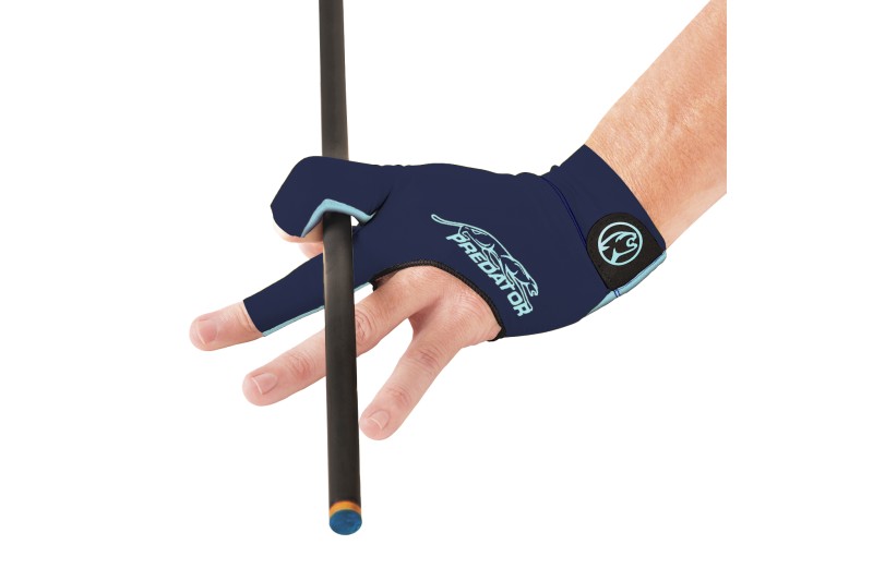 Handschuh, Predator Second Skin, 3-Finger, blau-teal, für linke Hand
