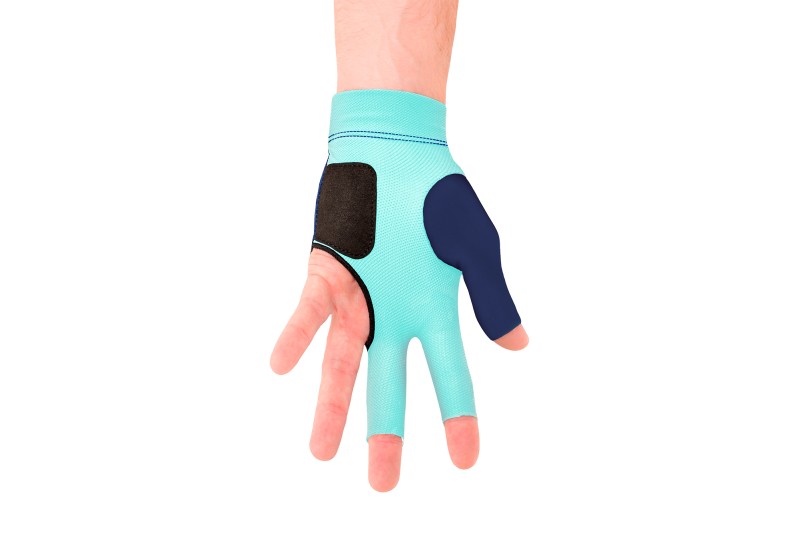 Handschuh, Predator Second Skin, 3-Finger, blau-teal, für linke Hand
