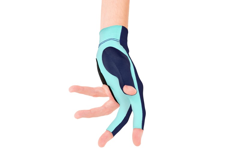 Handschuh, Predator Second Skin, 3-Finger, blau-teal, für linke Hand