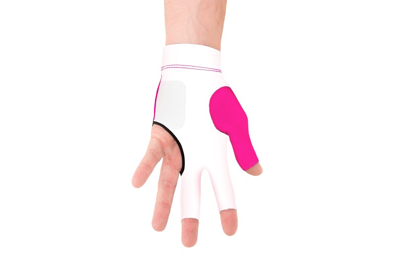 Handschuh, Predator Second Skin, 3-Finger, pink-weiß, für linke Hand