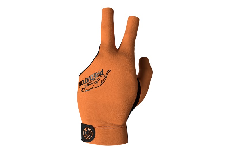 Handschuh, Predator Second Skin, 3-Finger, orange-schwarz, für linke Hand