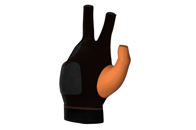 Handschuh, Predator Second Skin, 3-Finger, orange-schwarz, für rechte Hand