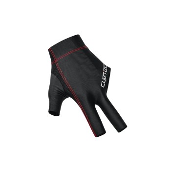 Handschuh, Cuetec Axis, 3-Finger, schwarz-rot, für linke Hand