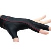 Handschuh, Cuetec Axis, 3-Finger, schwarz-rot, für linke Hand
