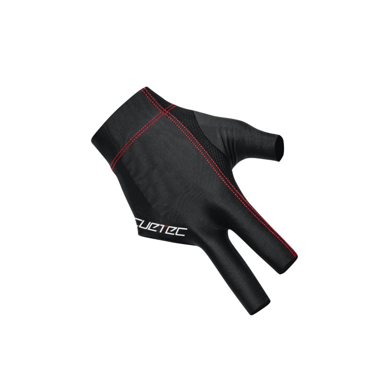 Handschuh, Cuetec Axis, 3-Finger, schwarz-rot, für rechte Hand