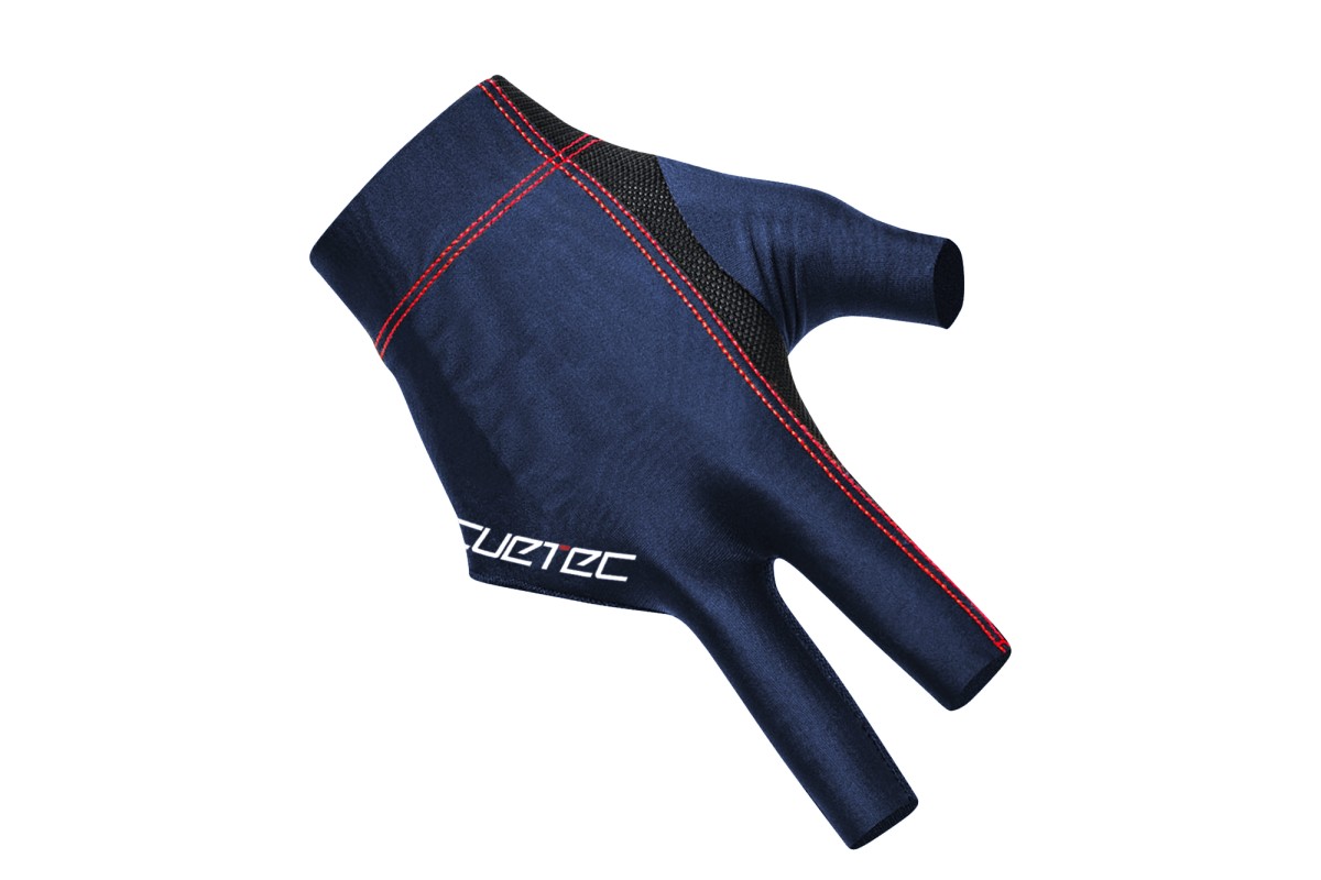 Handschuh, Cuetec Axis, 3-Finger, navy-rot, für rechte Hand