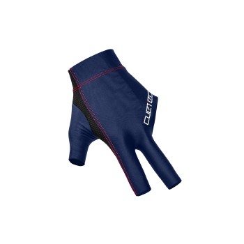 Handschuh, Cuetec Axis, 3-Finger, navy-rot, für linke Hand