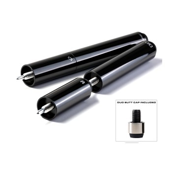 Queueverlängerung, Cuetec Duo Extensions, inkl. Adapter, metallic-schwarz