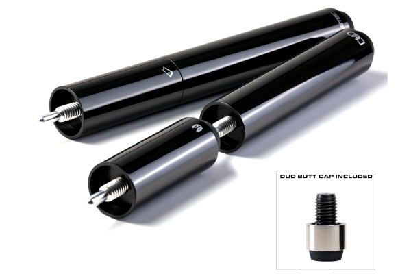 Queueverlängerung, Cuetec Duo Extensions, inkl. Adapter, metallic-schwarz