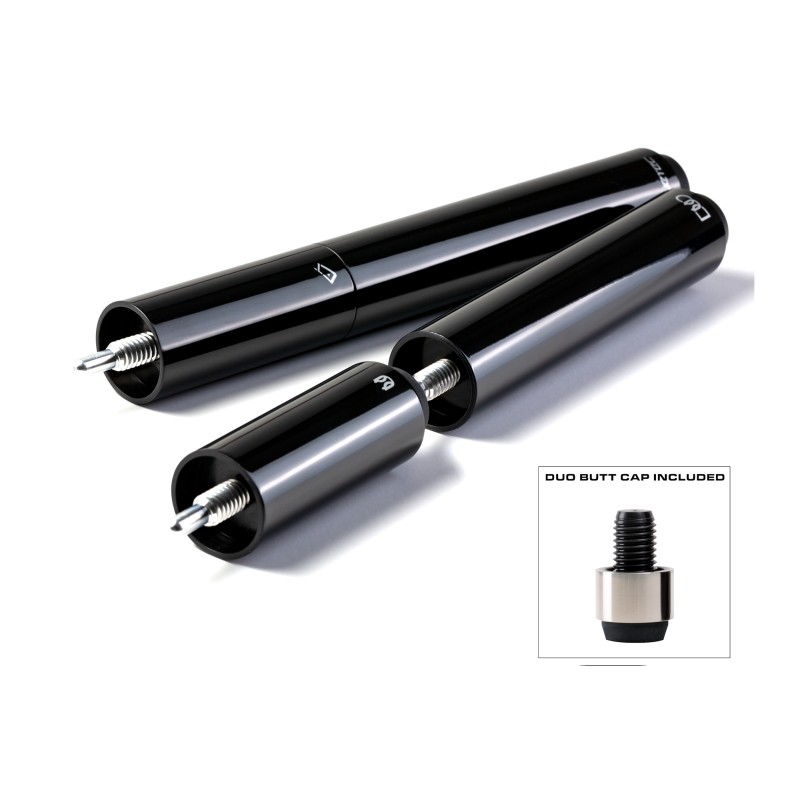 Queueverlängerung, Cuetec Duo Extensions, inkl. Adapter, metallic-schwarz