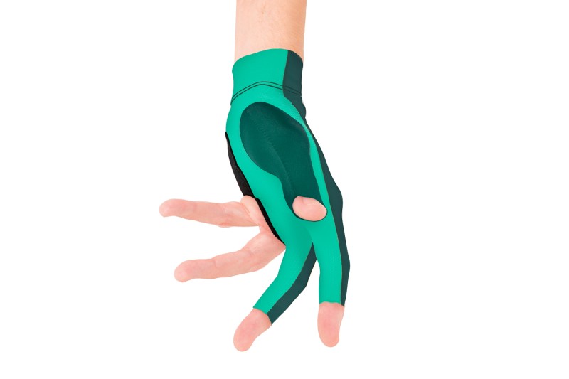Handschuh, Predator Second Skin, 3-Finger, grün-teal, für linke Hand