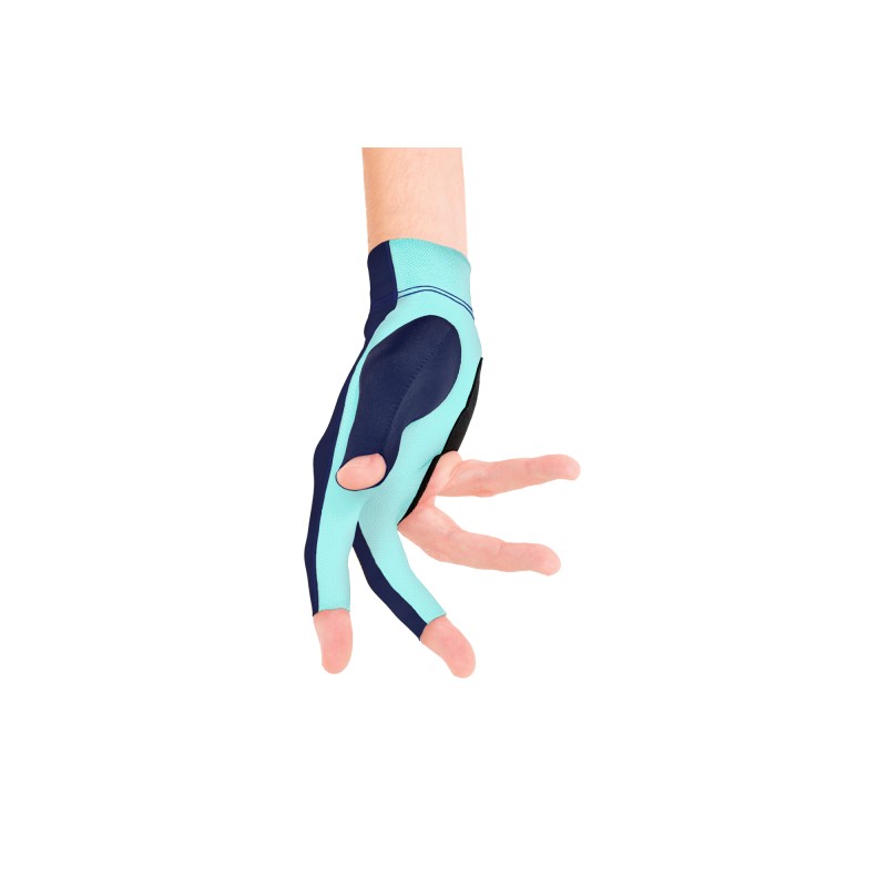 Handschuh, Predator Second Skin, 3-Finger, blau-teal, für rechte Hand