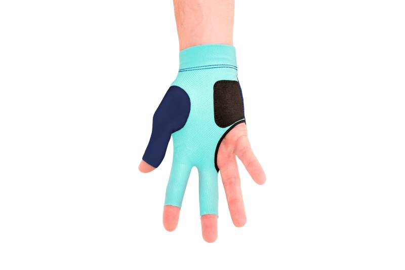 Handschuh, Predator Second Skin, 3-Finger, blau-teal, für rechte Hand