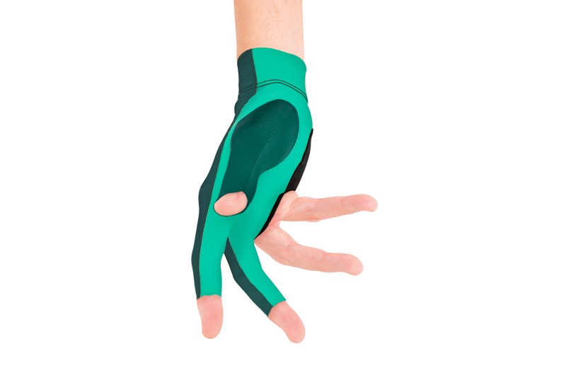 Handschuh, Predator Second Skin, 3-Finger, grün-teal, für rechte Hand