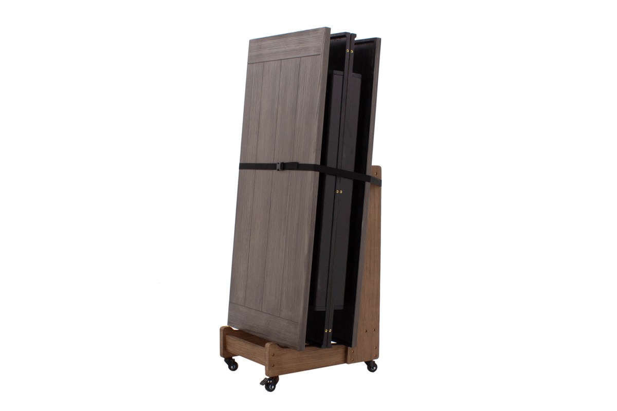 Caddy für Abdeckplatten, grau gebeizte Eiche