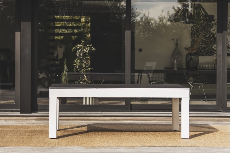 Abdeckplatte, 7 ft. (Fuß), Holzdekor für weißen Cornilleau Classic Outdoor Billardtisch