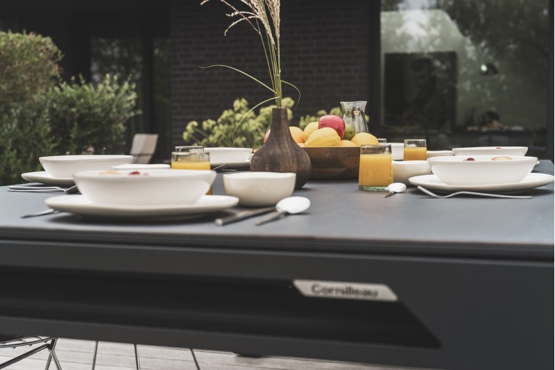 Abdeckplatte, 7 ft. (Fuß), Steindekor für schwarzen Cornilleau Classic Outdoor Billardtisch