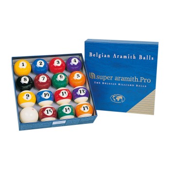 Billardkugelset, Pool, Super Aramith Pro, 57,2 mm