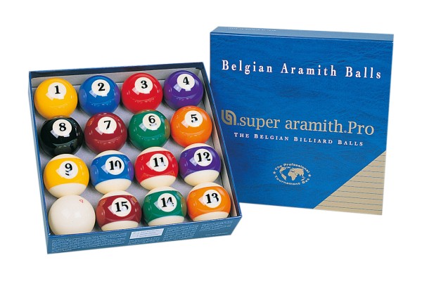 Billardkugelset, Pool, Super Aramith Pro, 57,2 mm