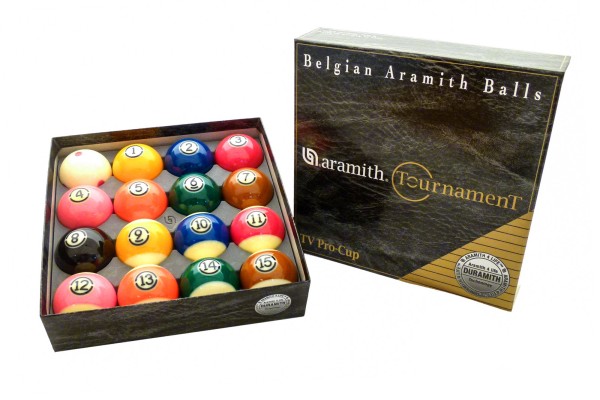 Billardkugelset, Pool, Aramith Tournament Pro Cup TV , 57,2 mm