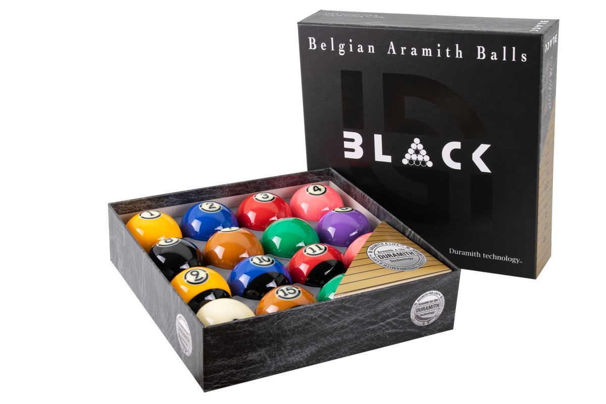 Billardkugelset, Pool, Aramith Tournament Pro Cup TV Black, 57,2 mm