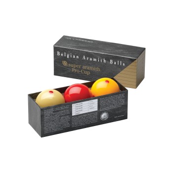 Billardkugelset, Carambol, Aramith Super Pro Cup, 61,5 mm
