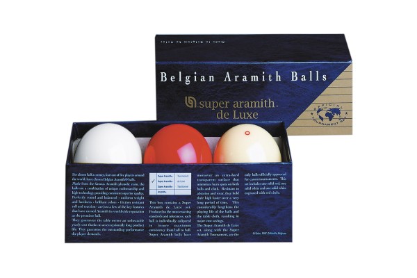 Billardkugelset, Carambol, Aramith De Luxe, 61,5 mm