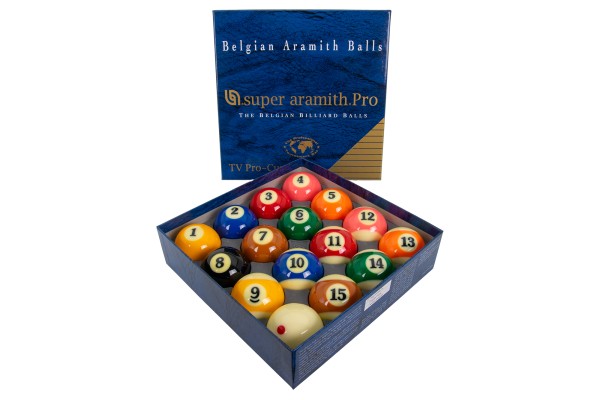 Billardkugelset, Pool, Super Aramith Pro TV, 57,2 mm
