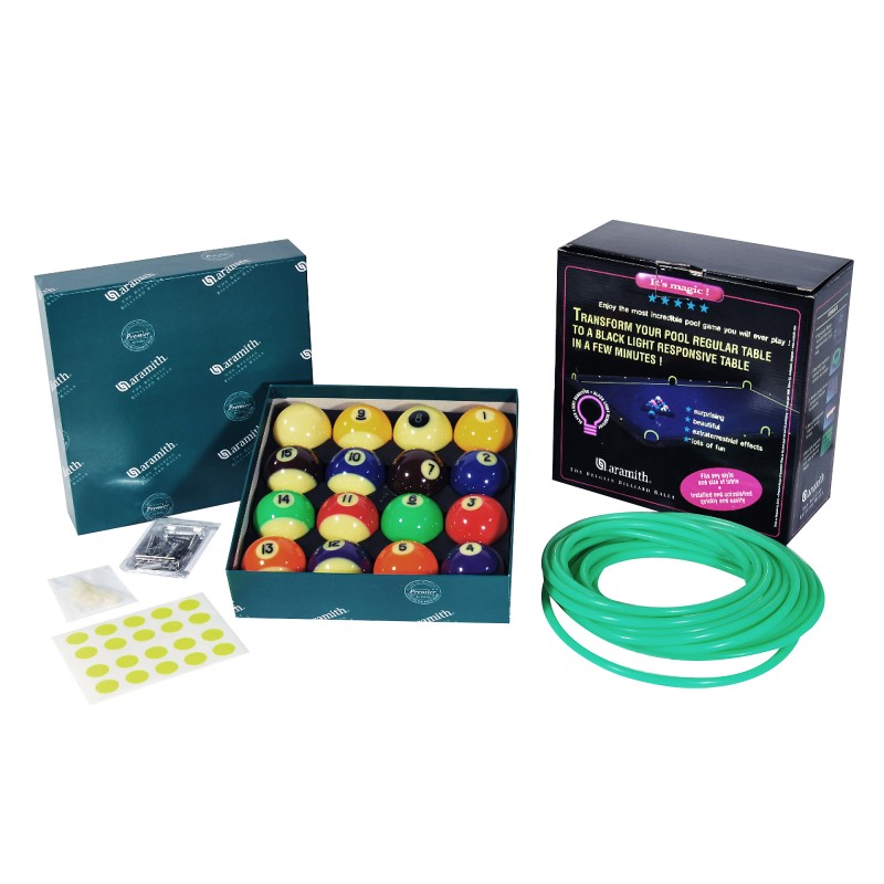 Billardkugelset, Pool, Aramith Glow in the dark, 57,2 mm