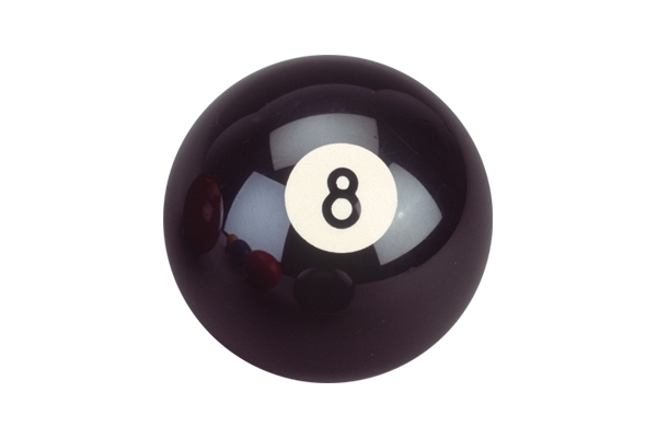 Billardkugel, Pool, Nr. 8, schwarz, 57,2 mm
