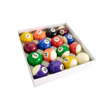 Billardkugelset, Pool, Classic A-Qualität, 57,2 mm
