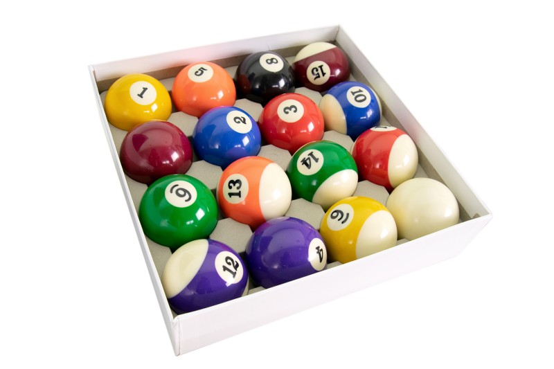 Billardkugelset, Pool, Classic A-Qualität, 57,2 mm
