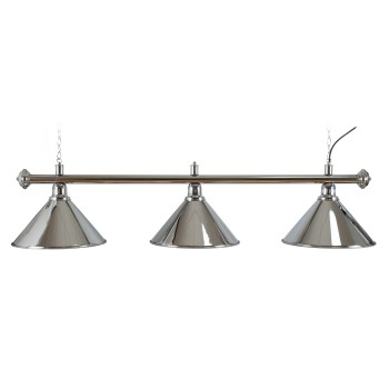 Billardlampe, Elegance, silber, 3 Schirme, Ø 35 cm, 150 cm