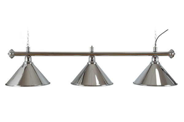 Billardlampe, Elegance, silber, 3 Schirme, Ø 35 cm, 150 cm