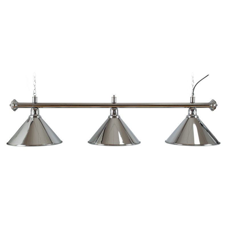 Billardlampe, Elegance, silber, 3 Schirme, Ø 35 cm, 150 cm Billardlampe, Elegance, silber, 3 Schirme, Ø 35 cm, 150 cm