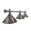 Billardlampe, Elegance, silber, 3 Schirme, Ø 35 cm, 150 cm Billardlampe, Elegance, silber, 3 Schirme, Ø 35 cm, 150 cm
