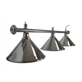 Billardlampe, Elegance, silber, 3 Schirme, Ø 35 cm, 150 cm