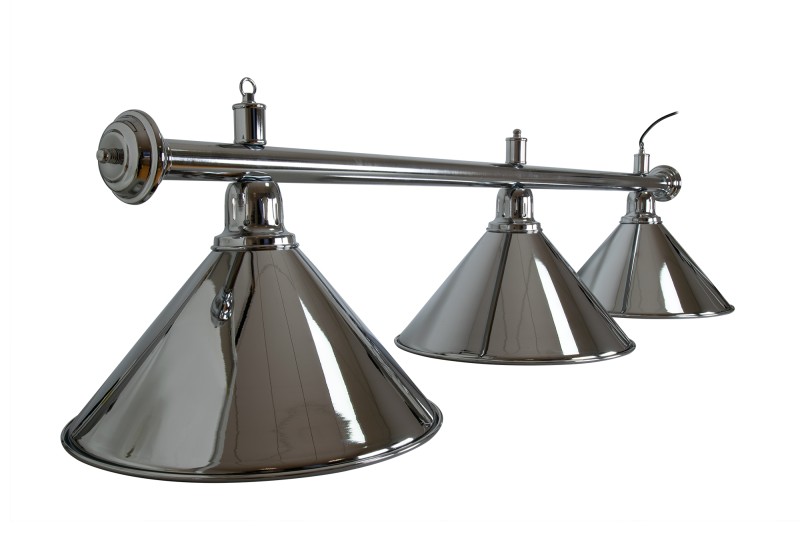 Billardlampe, Elegance, silber, 3 Schirme, Ø 35 cm, 150 cm