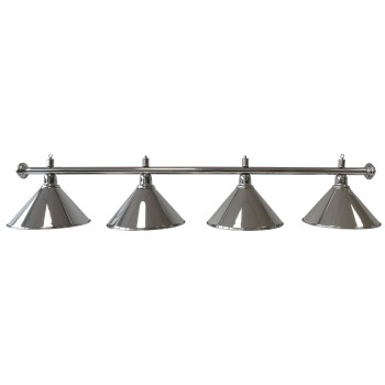 Billardlampe, Elegance, silber, 4 Schirme, Ø 35 cm, 180 cm