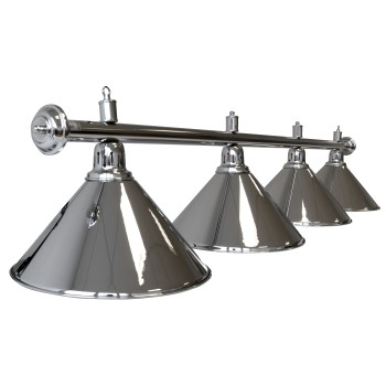 Billardlampe, Elegance, silber, 4 Schirme, Ø 35 cm, 180 cm