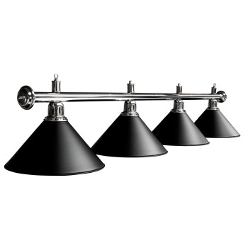 Billardlampe, Blacklight, schwarz, 4 Schirme, Ø 35 cm, 180 cm