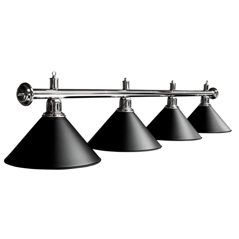 Billardlampe, Blacklight, schwarz, 4 Schirme, Ø 35 cm, 180 cm Billardlampe, Blacklight, schwarz, 4 Schirme, Ø 35 cm, 180 cm