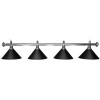 Billardlampe, Blacklight, schwarz, 4 Schirme, Ø 35 cm, 180 cm