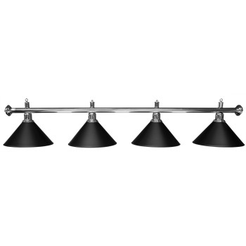 Billardlampe, Blacklight, schwarz, 4 Schirme, Ø 35 cm, 180 cm