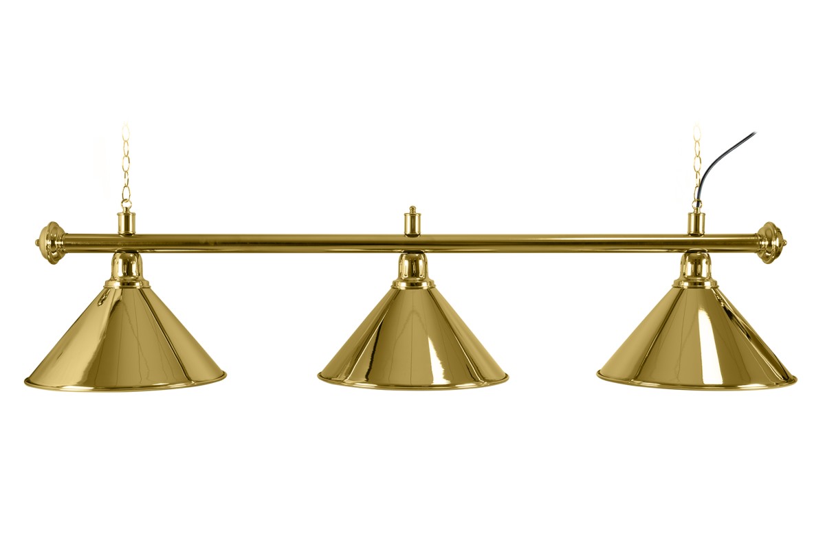 Billardlampe, Elegance, messing, 3 Schirme, Ø 35 cm, 150 cm