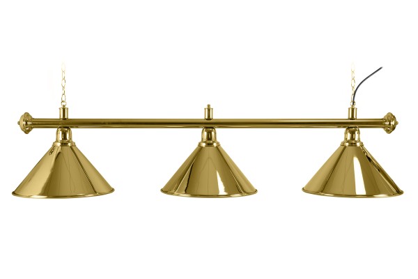 Billardlampe, Elegance, messing, 3 Schirme, Ø 35 cm, 150 cm