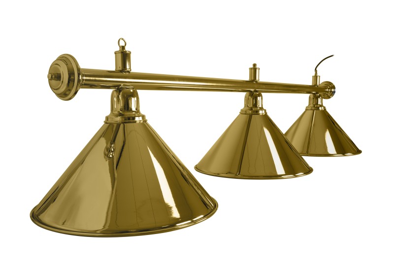 Billardlampe, Elegance, messing, 3 Schirme, Ø 35 cm, 150 cm