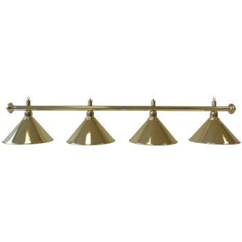 Billardlampe, Elegance, messing, 4 Schirme, Ø 35 cm, 180 cm