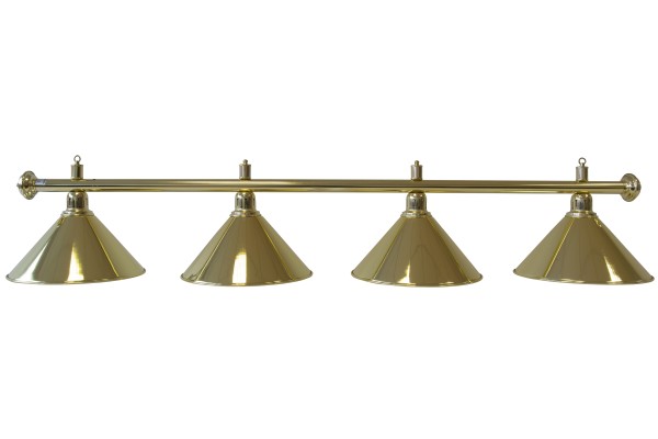 Billardlampe, Elegance, messing, 4 Schirme, Ø 35 cm, 180 cm