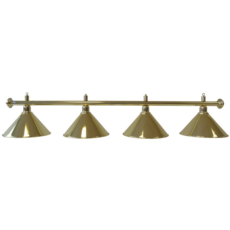 Billardlampe, Elegance, messing, 4 Schirme, Ø 35 cm, 180 cm Billardlampe, Elegance, messing, 4 Schirme, Ø 35 cm, 180 cm